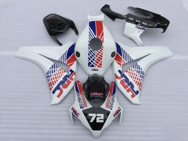 Honda CBR1000RR Motorrad Verkleidung 2008-2011 - Weiss Blau Rot HRC 72