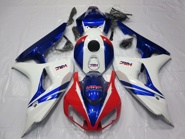 Honda CBR1000RR Motorrad Verkleidung 2006-2007 - Weiss Rot Blau HRC OEM Stil