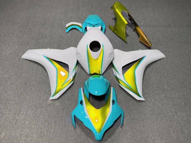 Honda CBR1000RR Motorrad Verkleidung 2008-2011 - Weiss Hellblau Gold