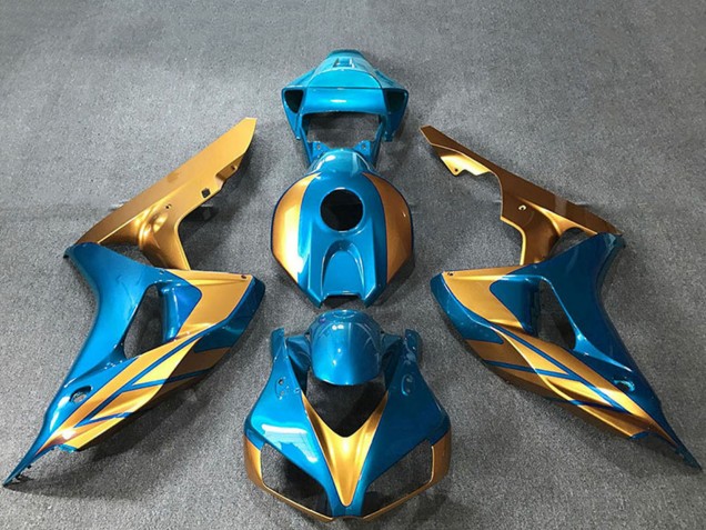 Honda CBR1000RR Motorrad Verkleidung 2006-2007 - Hellblau Gold