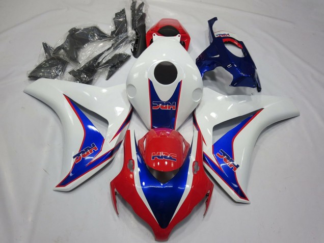 Honda CBR1000RR Motorrad Verkleidung 2008-2011 - Weiss Blau Rot HRC OEM Stil