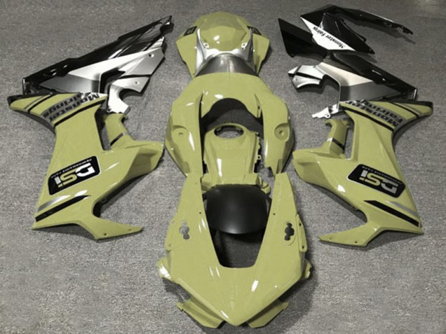 Honda CBR1000RR Motorrad Verkleidung 2017-2023 - Olive Weiss Silber Glanzendes Schwarz DSI