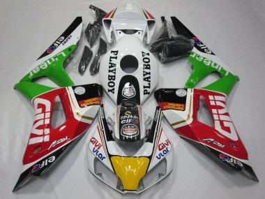 Honda CBR1000RR Motorrad Verkleidung 2006-2007 - Weiss Rot Grun Gelb Schwarz Givi PlayBoy