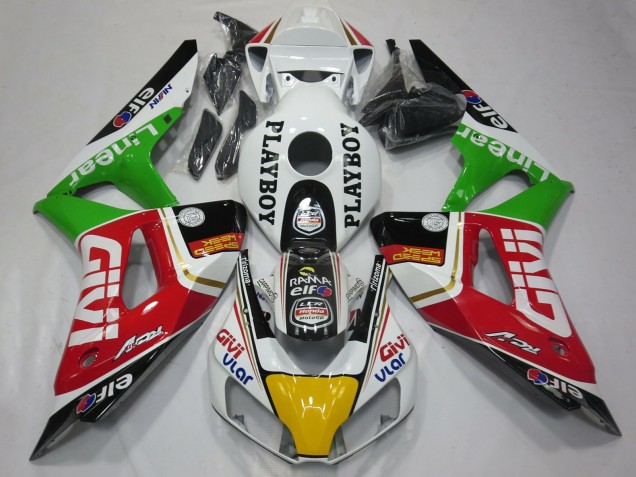Honda CBR1000RR Motorrad Verkleidung 2006-2007 - Weiss Rot Grun Gelb Schwarz Givi PlayBoy