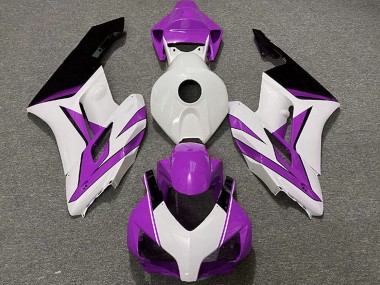 Honda CBR1000RR Motorrad Verkleidung 2004-2005 - Weiss Lila Glanzendes Schwarz