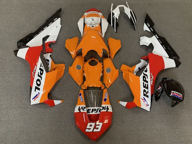 Honda CBR1000RR Motorrad Verkleidung 2017-2024 - Weiss Orange Rot Schwarz Rennen Repsol 93