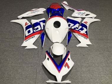 Honda CBR1000RR Motorrad Verkleidung 2012-2016 - Weiss Rot Blau Tyco