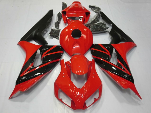 Honda CBR1000RR Motorrad Verkleidung 2006-2007 - Rot Glanzendes Schwarz Matt Schwarz