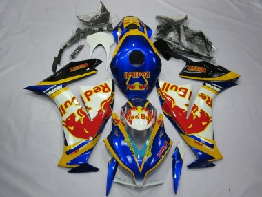 Honda CBR1000RR Motorrad Verkleidung 2012-2016 - Weiss Blau Gelb Red Bull