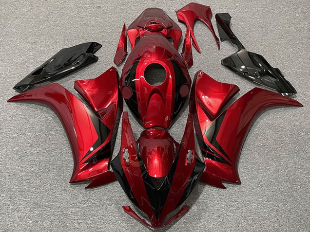Honda CBR1000RR Motorrad Verkleidung 2012-2016 - Rot Glanzendes Schwarz Stil