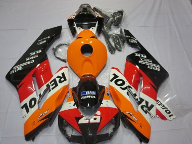 Honda CBR1000RR Motorrad Verkleidung 2004-2005 - Orange Weiss Rot Glanzendes Schwarz Repsol 26
