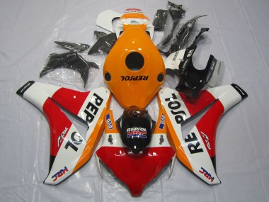 Honda CBR1000RR Motorrad Verkleidung 2008-2011 - Orange Weiss Rot Glanzendes Schwarz Repsol HRC