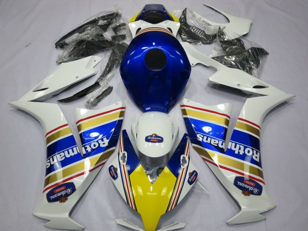 Honda CBR1000RR Motorrad Verkleidung 2012-2016 - Weiss Blau Gold Rothmans