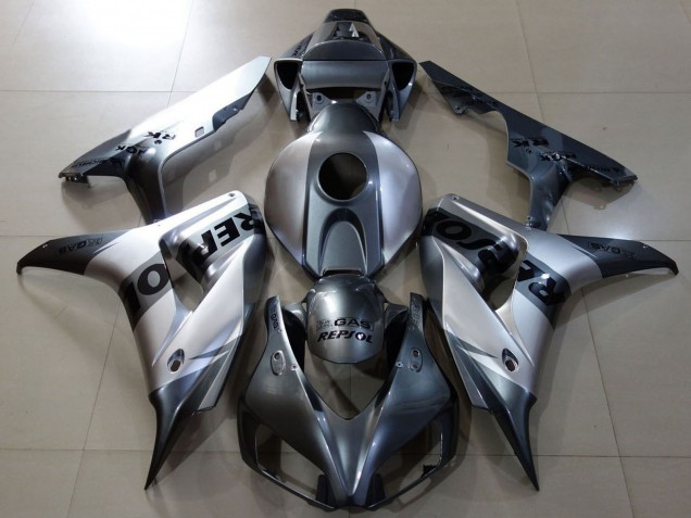 Honda CBR1000RR Motorrad Verkleidung 2006-2007 - Silber Grau Schwarz Repsol