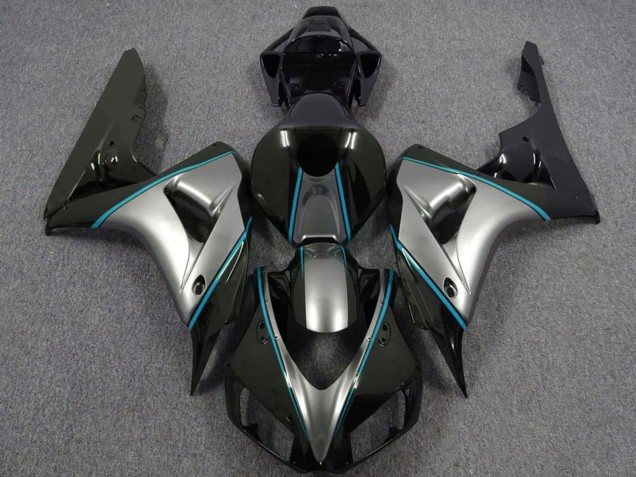 Honda CBR1000RR Motorrad Verkleidung 2006-2007 - Silber Blau Glanzendes Schwarz PinStreifen