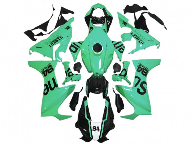Honda CBR1000RR Motorrad Verkleidung 2017-2023 - Special Grun Glanzendes Schwarz Street Flava