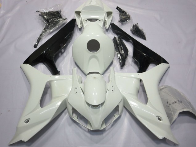 Honda CBR1000RR Motorrad Verkleidung 2006-2007 - Weiss Glanzendes Schwarz
