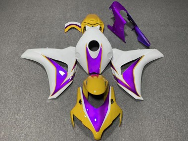 Honda CBR1000RR Motorrad Verkleidung 2008-2011 - Weiss Gelb Lila