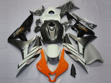Honda CBR600RR Motorrad Verkleidung 2007-2008 - Weiss Grau Glanzendes Schwarz