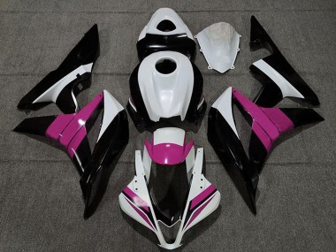 Honda CBR600RR Motorrad Verkleidung 2007-2008 - Weiss Rosa Glanzendes Schwarz