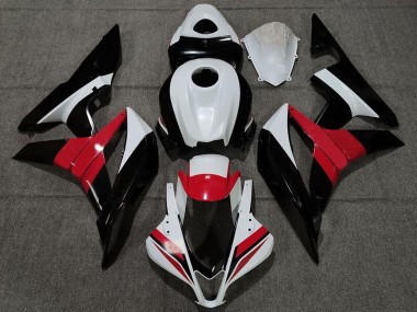 Honda CBR600RR Motorrad Verkleidung 2007-2008 - Weiss Rot Glanzendes Schwarz