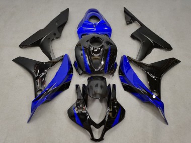 Honda CBR600RR Motorrad Verkleidung 2007-2008 - Blau Glanzendes Schwarz