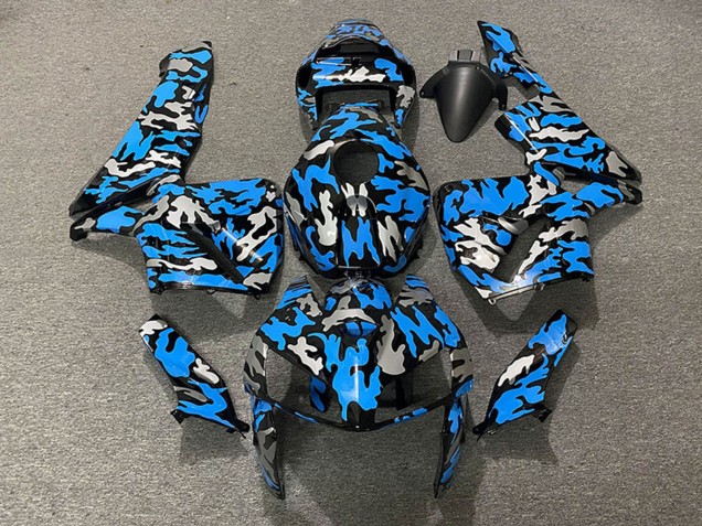 Honda CBR600RR Motorrad Verkleidung 2005-2006 - Camouflage Blau
