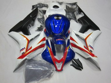 Honda CBR600RR Motorrad Verkleidung 2007-2008 - Weiss Rot Blau HRC
