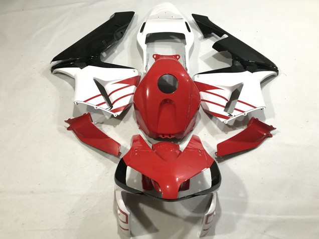 Honda CBR600RR Motorrad Verkleidung 2003-2004 - Weiss Rot Glanzendes Schwarz