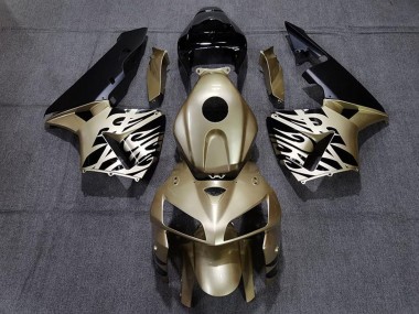 Honda CBR600RR Motorrad Verkleidung 2005-2006 - Gold Schwarz Weiss