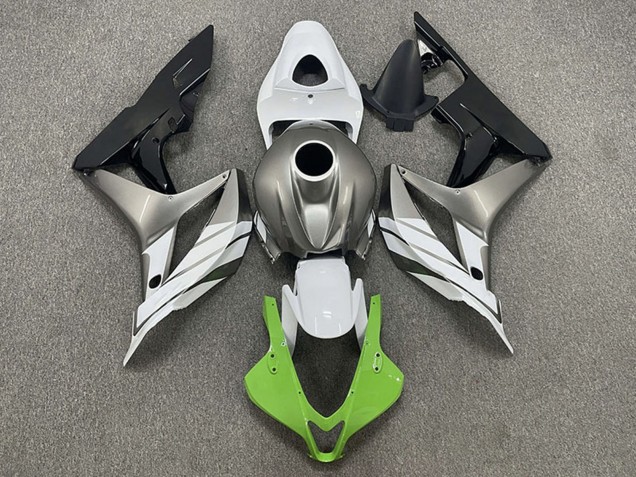 Honda CBR600RR Motorrad Verkleidung 2007-2008 - Silber Weiss Grun Glanzendes Schwarz