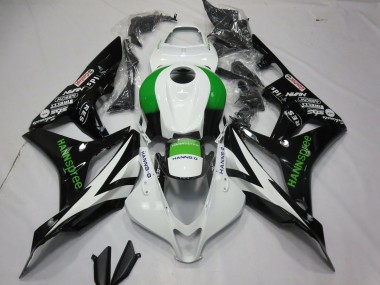 Honda CBR600RR Motorrad Verkleidung 2007-2008 - Weiss Grun Glanzendes Schwarz Hannspree