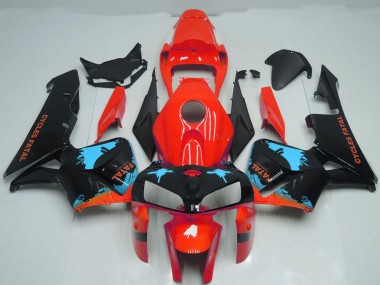 Honda CBR600RR Motorrad Verkleidung 2005-2006 - Rot Hellblau Schwarz Spritzer