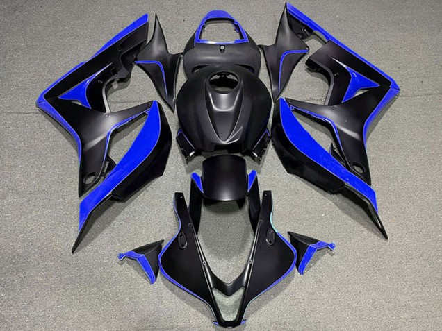 Honda CBR600RR Motorrad Verkleidung 2007-2008 - Blau Matt Schwarz