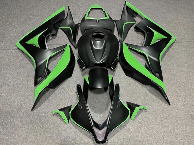 Honda CBR600RR Motorrad Verkleidung 2007-2008 - Grun Matt Schwarz
