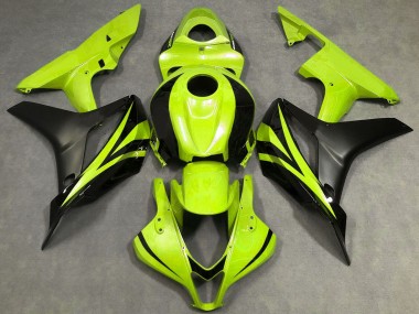 Honda CBR600RR Motorrad Verkleidung 2007-2008 - Neon Gelb Matt Schwarz OEM Stil