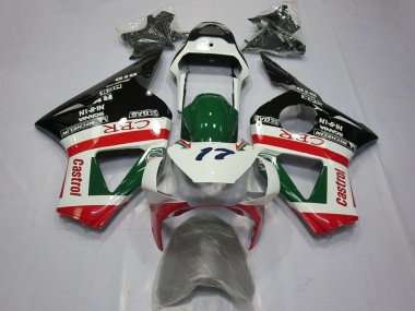 Honda CBR954RR Motorrad Verkleidung 2002-2003 - Weiss Rot Grun Glanzendes Schwarz CRR Castrol