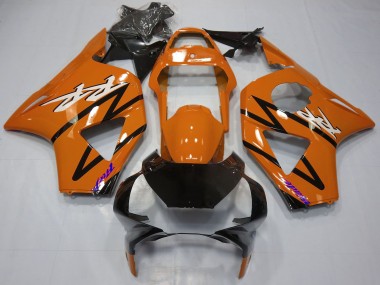 Honda CBR954RR Motorrad Verkleidung 2002-2003 - Dunkel Orange Glanzendes Schwarz