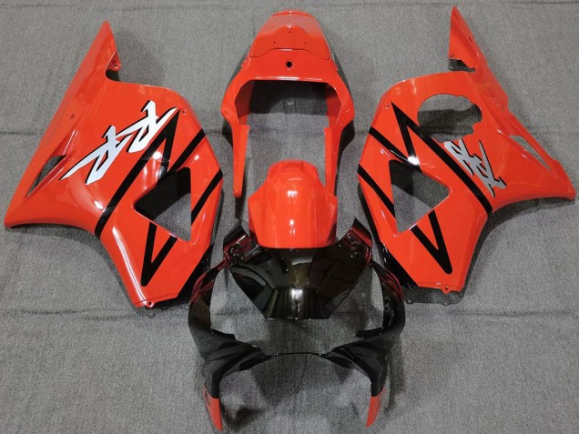 Honda CBR954RR Motorrad Verkleidung 2002-2003 - Rot Glanzendes Schwarz Streifen