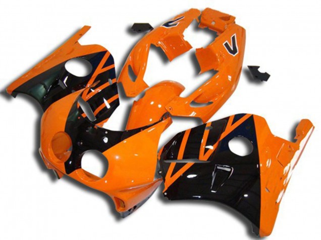 Honda CBR250RR Motorrad Verkleidung 1990-1998 - Orange Glanzendes Schwarz