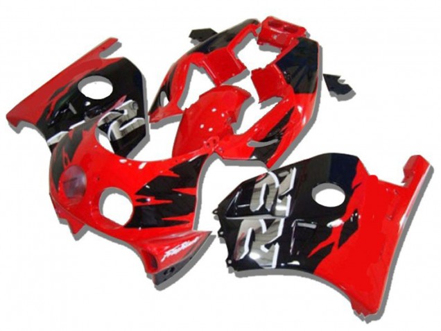 Honda CBR250RR Motorrad Verkleidung 1990-1998 - Rot Glanzendes Schwarz Silber RR