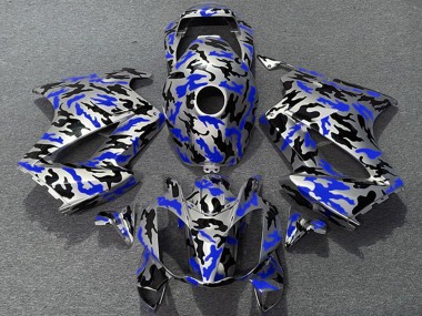 Honda VFR 800 Motorrad Verkleidung 2002-2013 - Blau Camouflage