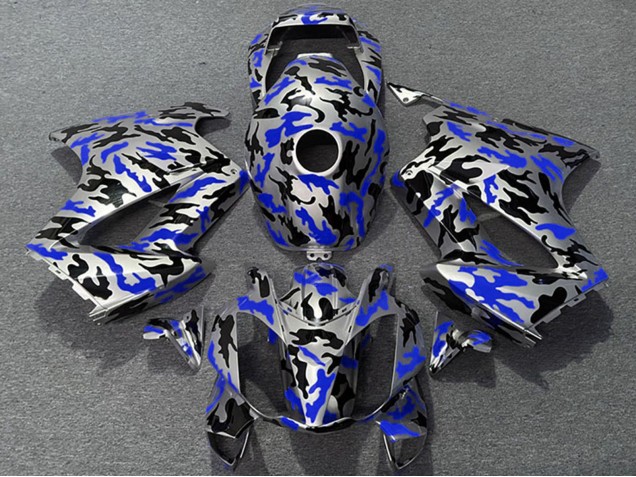 Honda VFR 800 Motorrad Verkleidung 2002-2013 - Blau Camouflage