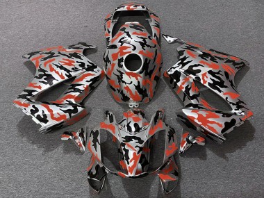 Honda VFR 800 Motorrad Verkleidung 2002-2013 - Rot Camouflage