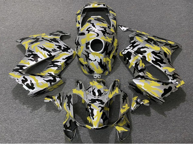 Honda VFR 800 Motorrad Verkleidung 2002-2013 - Gelb Camouflage