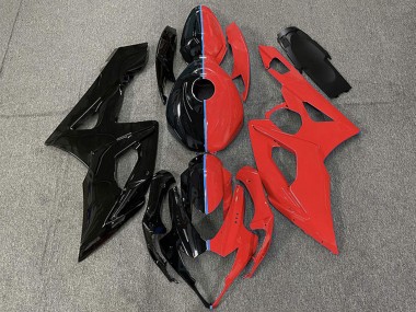 Suzuki GSXR 1000 Motorrad Verkleidung 2005-2006 - Glanzendes Schwarz und Rot