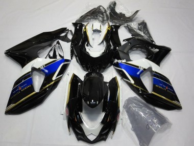 Suzuki GSXR 1000 Motorrad Verkleidung 2009-2016 - Blau Weiss Gold Schwarz