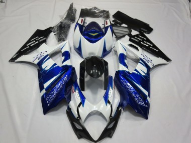 Suzuki GSXR 1000 Motorrad Verkleidung 2007-2008 - Weiss Blau Schwarz Corona Alstare