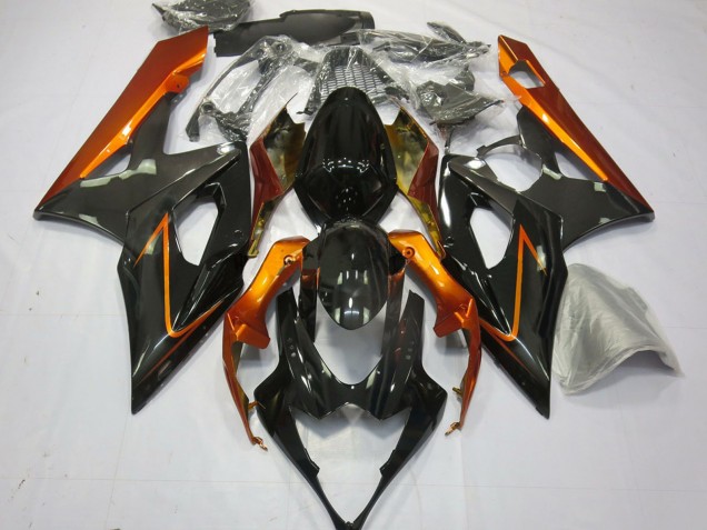 Suzuki GSXR 1000 Motorrad Verkleidung 2005-2006 - Burnt Orange Schwarz