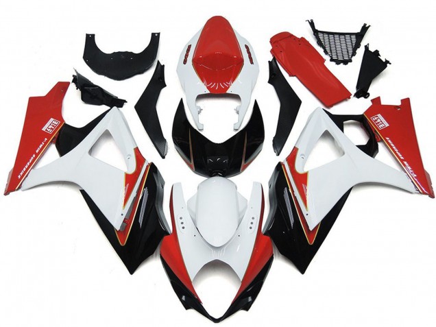 Suzuki GSXR 1000 Motorrad Verkleidung 2007-2008 - Weiss Rot Schwarz
